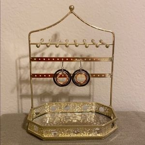 Copper & Black Statement Earrings Size OS EUC